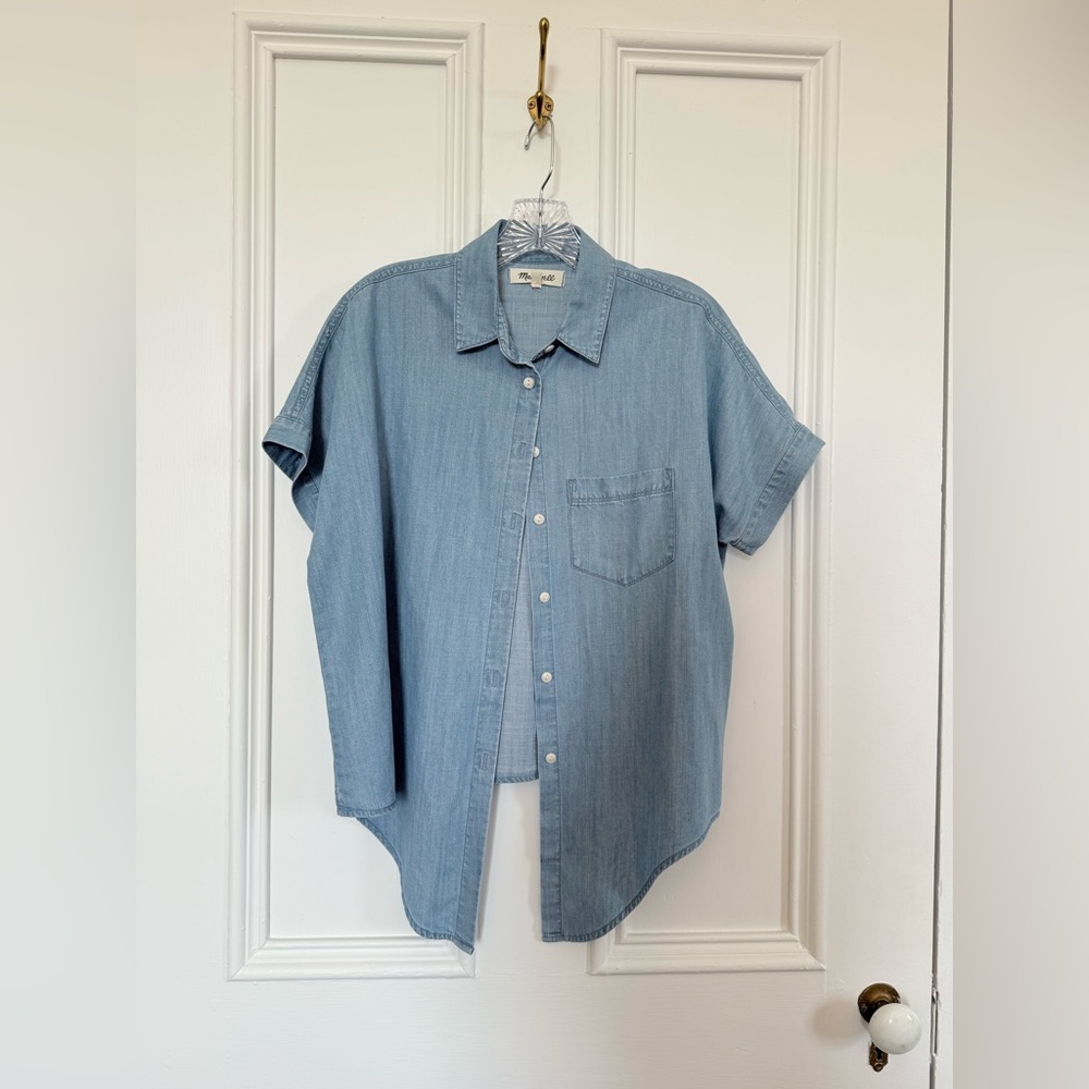 Madewell Sky Blue Denim Top